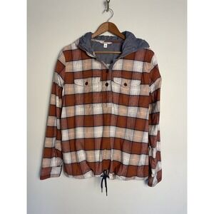 LL Bean Signature Ladies Chamois Plaid Cloth Long Sleeve Shirt Size Large Reg.